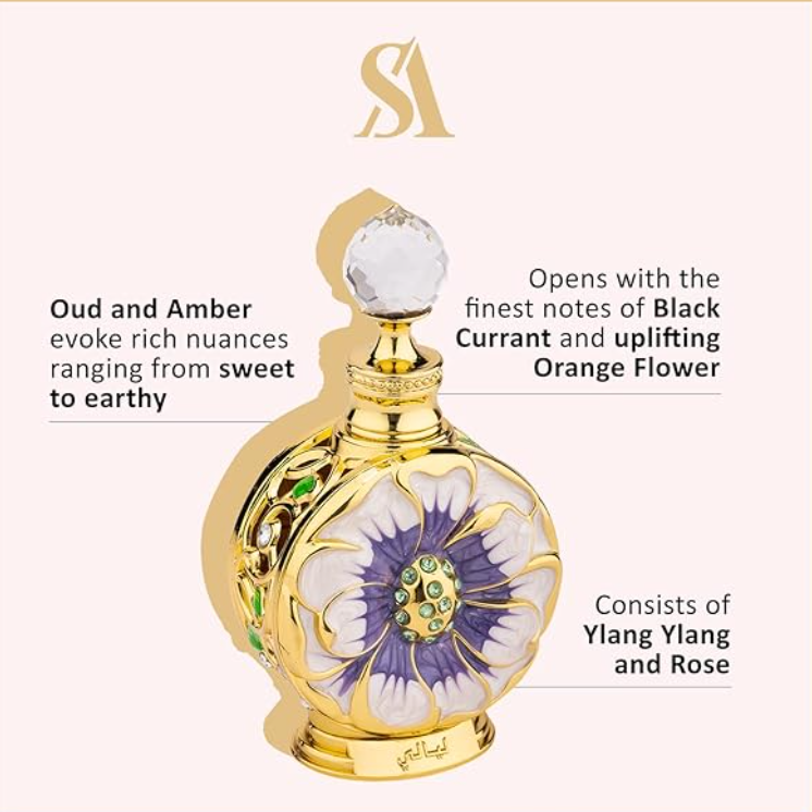 Long Lasting And Addictive Personal Perfume Oil Fragrance - The Luxurious Scent Of Arabia - 0.5 Oz