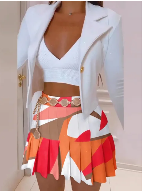 Women Summer Two Piece Set - Office Matching Suit