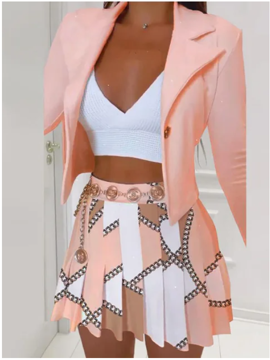 Women Summer Two Piece Set - Office Matching Suit